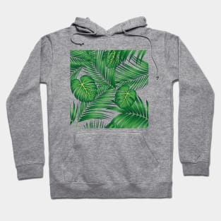 tropical leaf illustration Hoodie